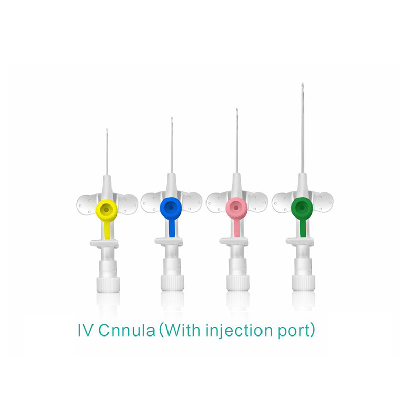 IV cannula with injection port